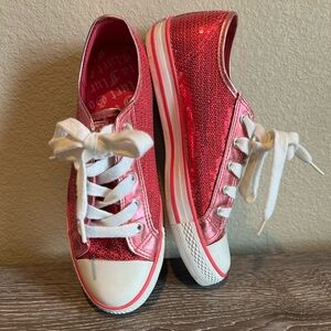 Sparkly pink sequin women’s Sneakers women’s 7.5